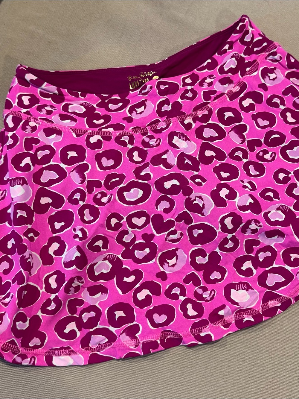 Lilly Pulitzer Hot Pink & Magenta Leopard-Print Skater Skirt